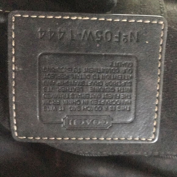 COACH Signature Jacquard & Leather Purse Handbag - Picture 5 of 5